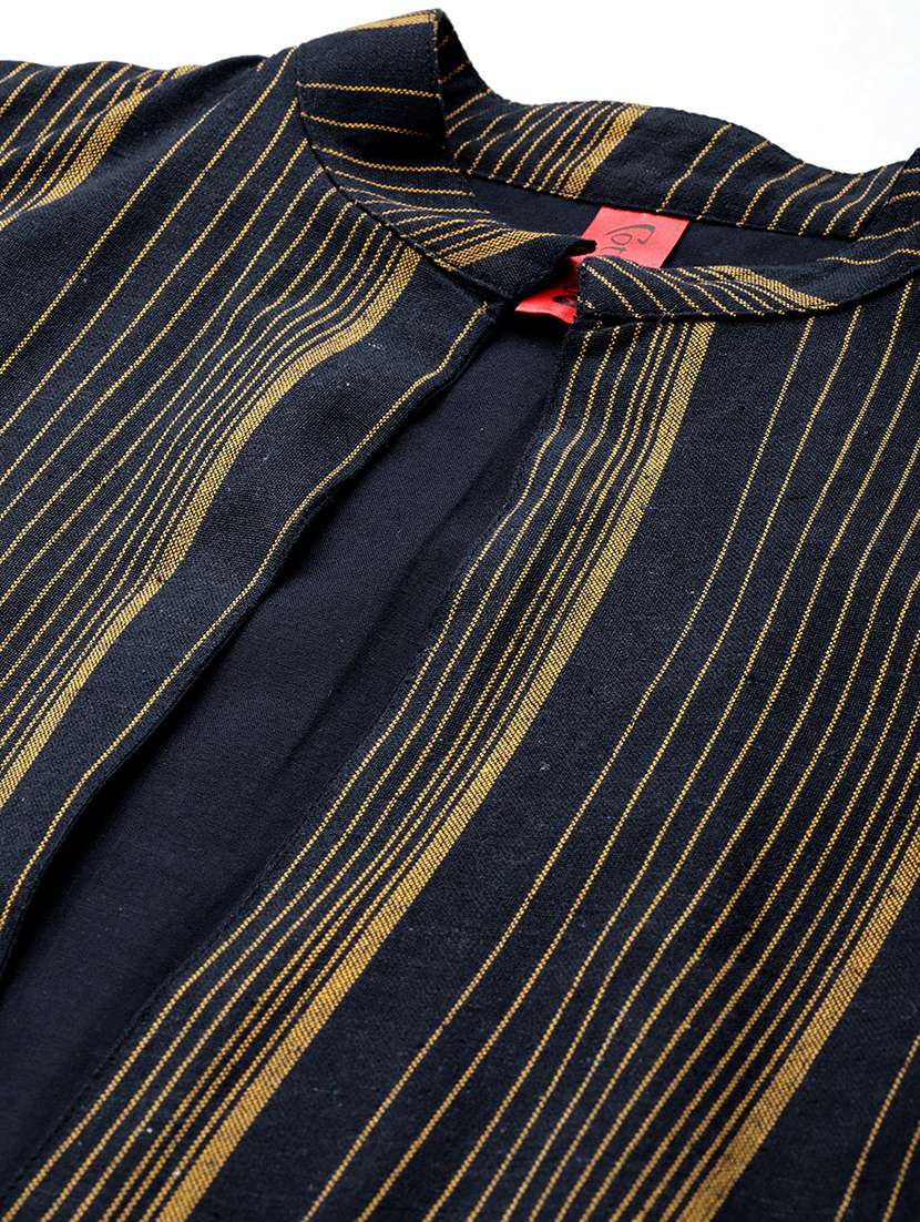 women striped top and palazzo set with jacket - 21069204 -  Standard Image - 3