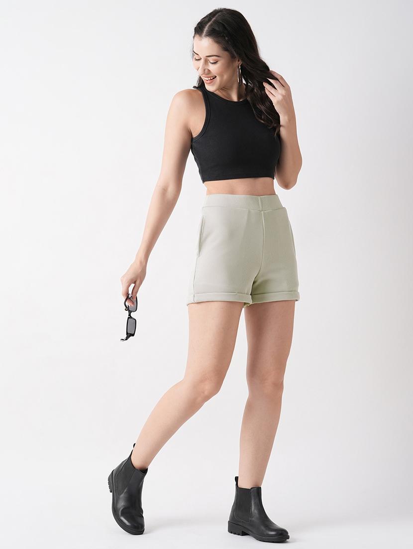 grey printed detailed regular shorts - 21069639 - Standard Image - 3