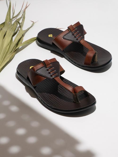 tan pu slip on slippers - 21069694 - Standard Image - 0