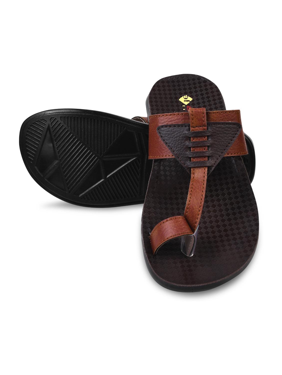 tan pu slip on slippers - 21069694 - Standard Image - 3