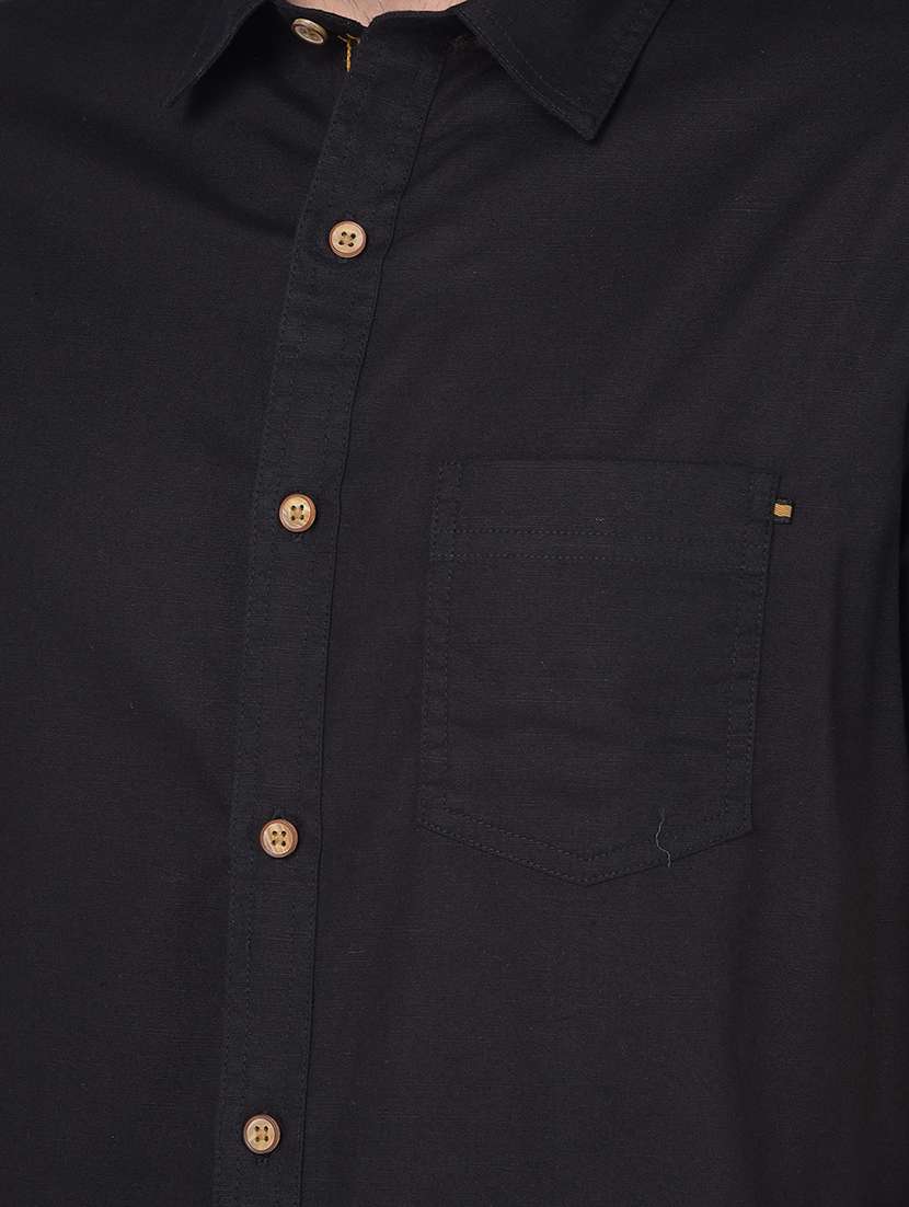 men solid short sleeve casual shirt - 21069871 -  Standard Image - 5