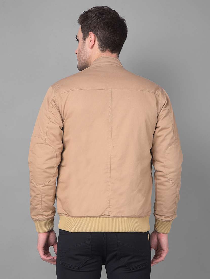 khaki cotton casual jacket - 21069879 - Standard Image - 3