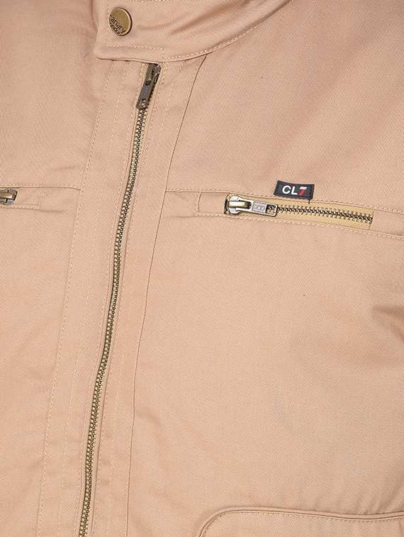 khaki cotton casual jacket - 21069879 - Standard Image - 5