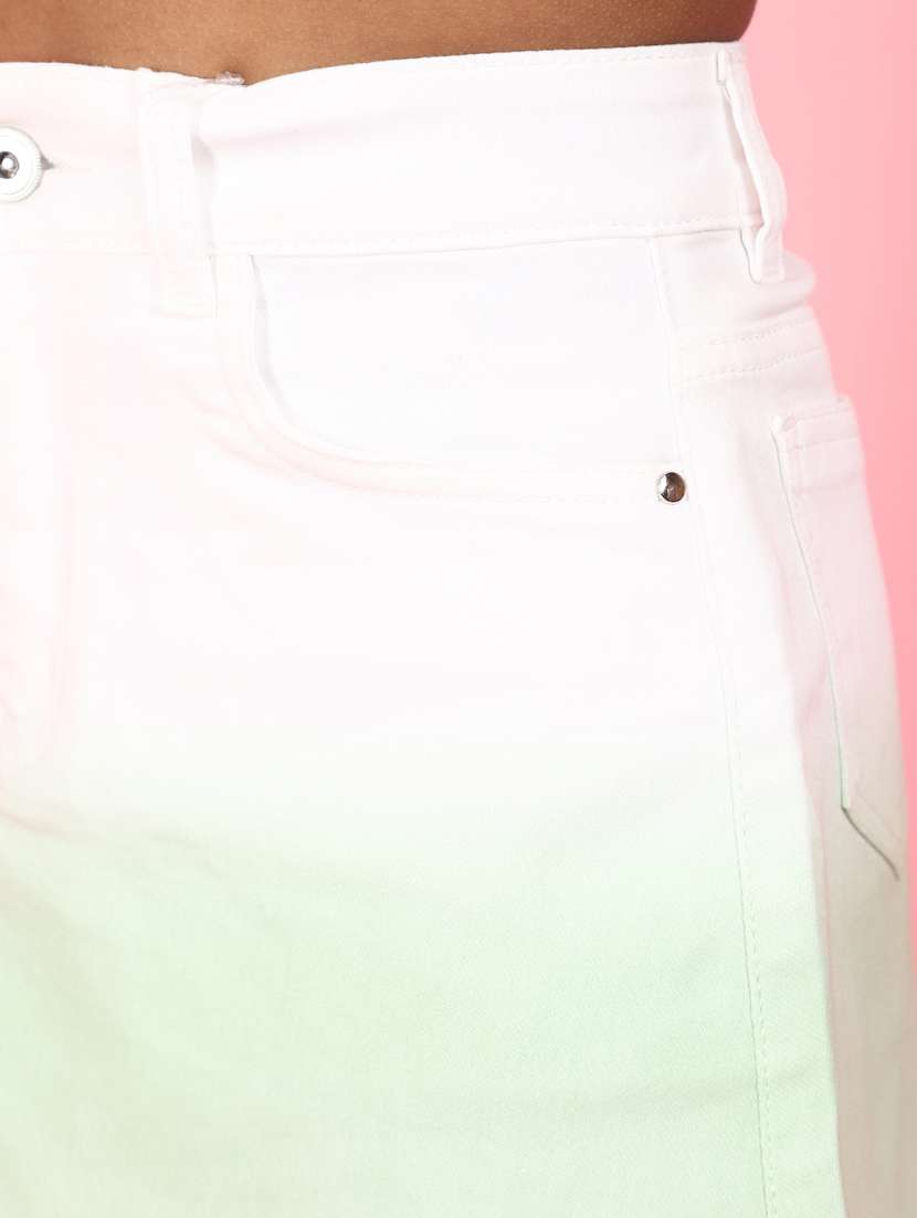 white cotton regular skirt - 21070319 -  Standard Image - 5