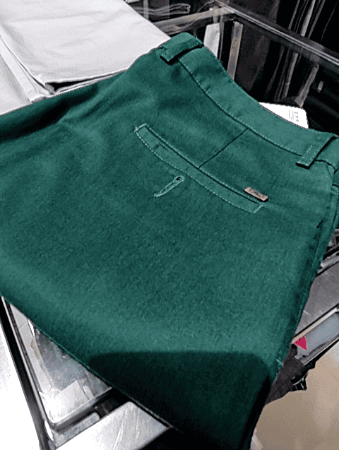 olive twill casual trousers - 21070355 - Zoom Image - 0
