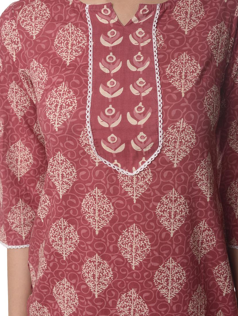 women three quarter sleeve straight kurta - 21070466 - Standard Image - 3