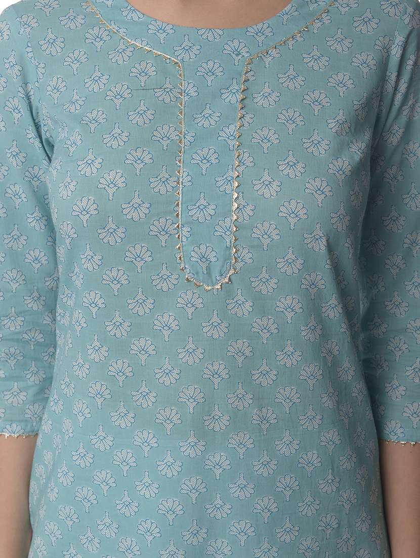 women three quarter sleeve straight kurta - 21070475 -  Standard Image - 3