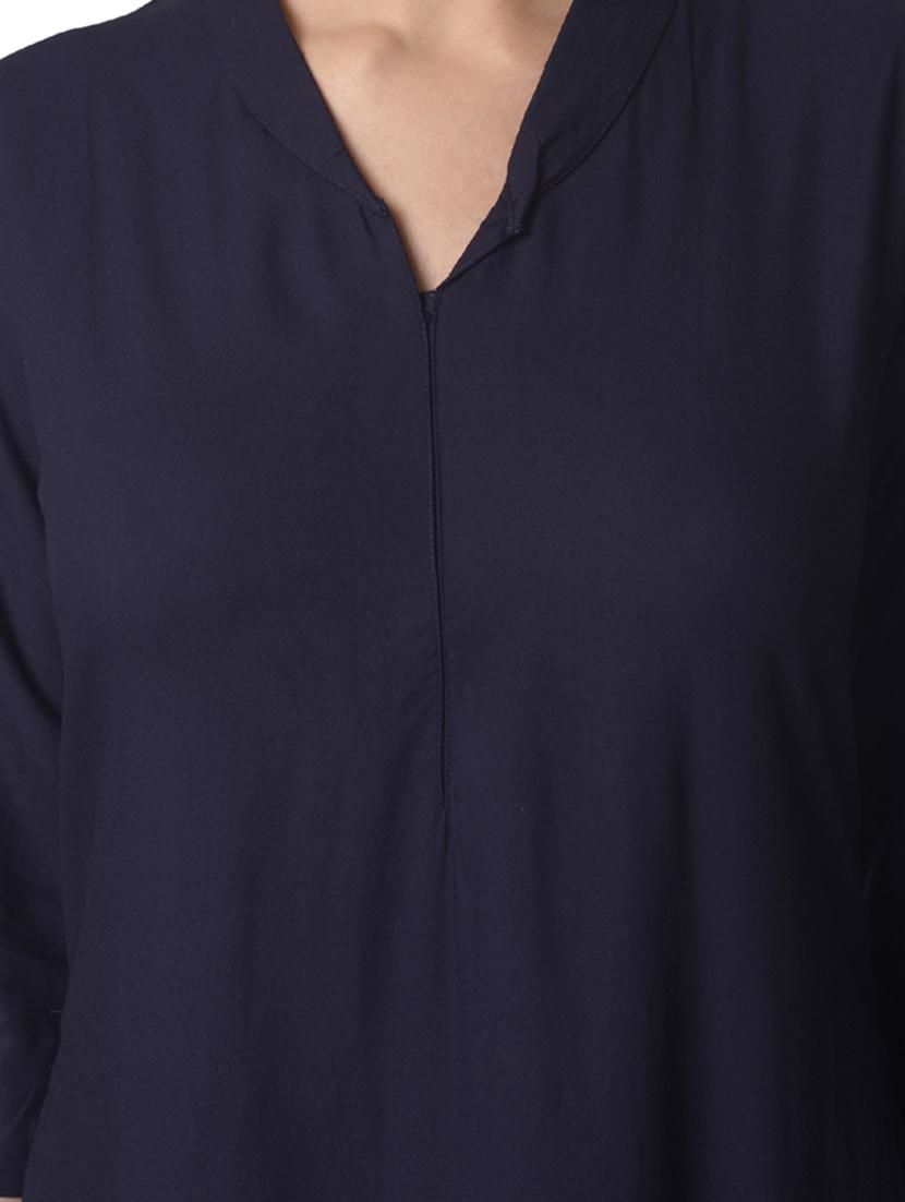 women three quarter sleeve straight kurta - 21070495 - Standard Image - 3