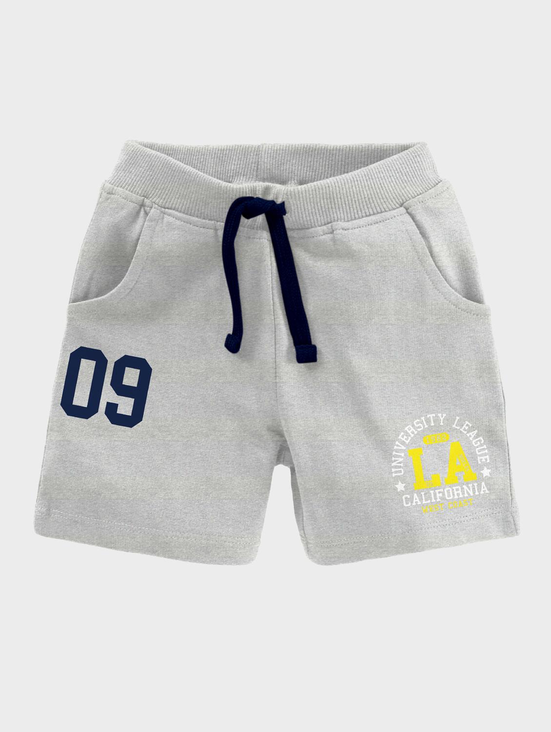 grey placement printed casual shorts - 21070545 - Zoom Image - 0