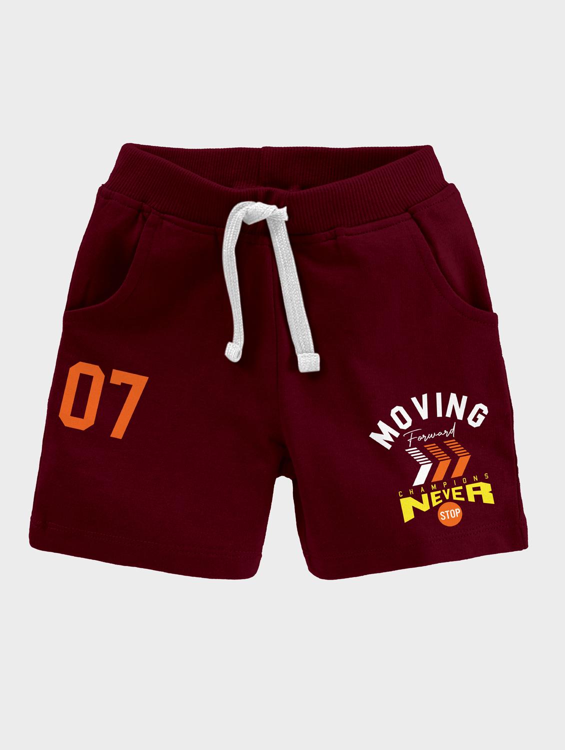 maroon cotton blend shorts - 21070546 - Zoom Image - 0