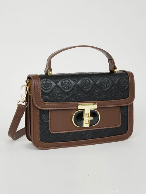 brown leatherette (pu) handbag - 21071597 - Standard Image - 0
