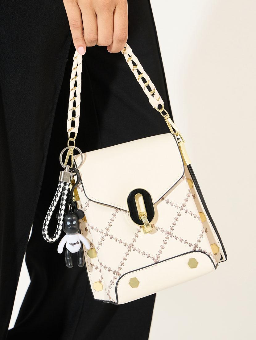 white leatherette (pu) sling bag - 21071602 - Standard Image - 3