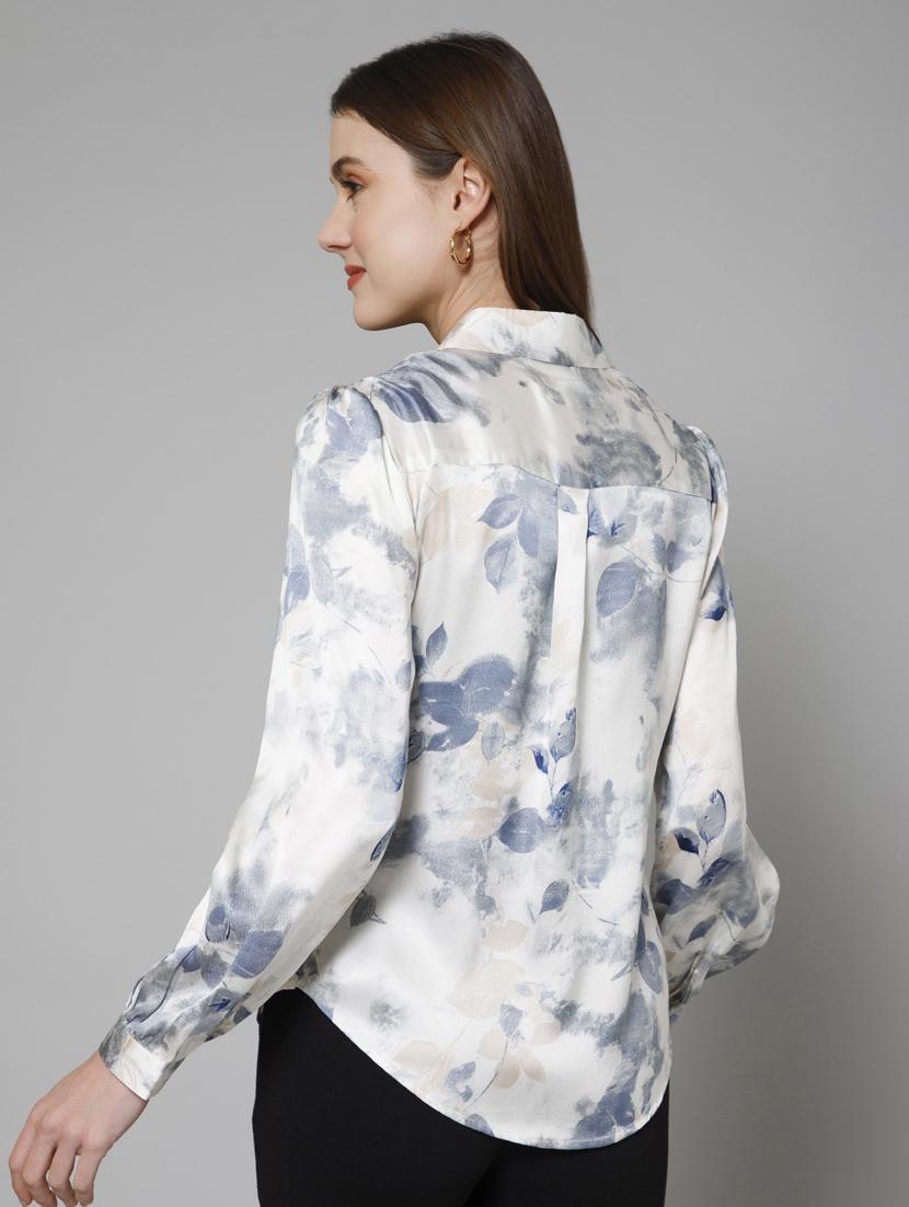 white printed detailed casual shirt - 21072198 - Standard Image - 3