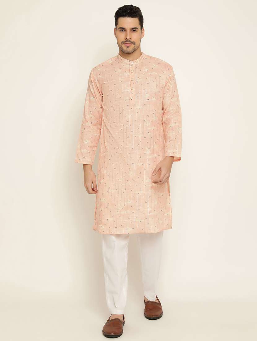 men cotton kurta pyjama ethnic wear set - 21072258 -  Zoom Image - 0