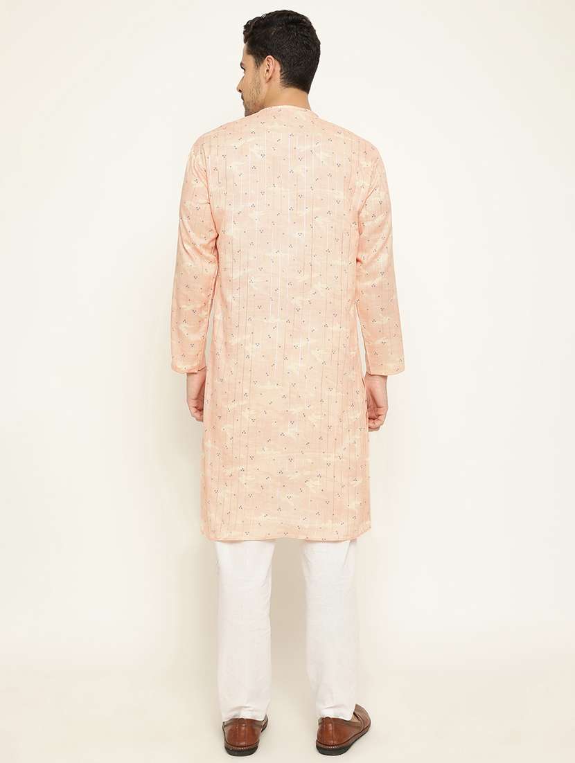 men cotton kurta pyjama ethnic wear set - 21072258 - Standard Image - 3
