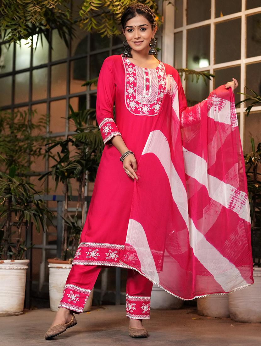 women three quarter sleeve suit set - 21072661 - Zoom Image - 0