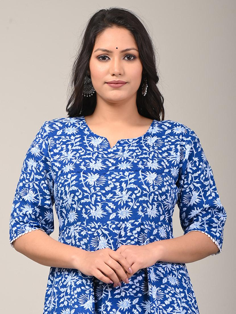 women floral print kurta palazzo set with dupatta - 21072671 - Standard Image - 3