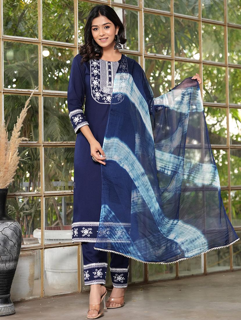 women three quarter sleeve suit set - 21072675 - Zoom Image - 0
