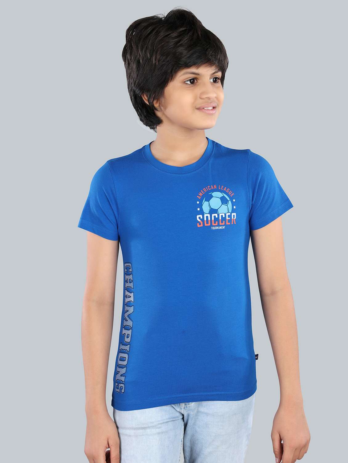 boys placement print cotton t-shirt - 21073193 - Zoom Image - 0