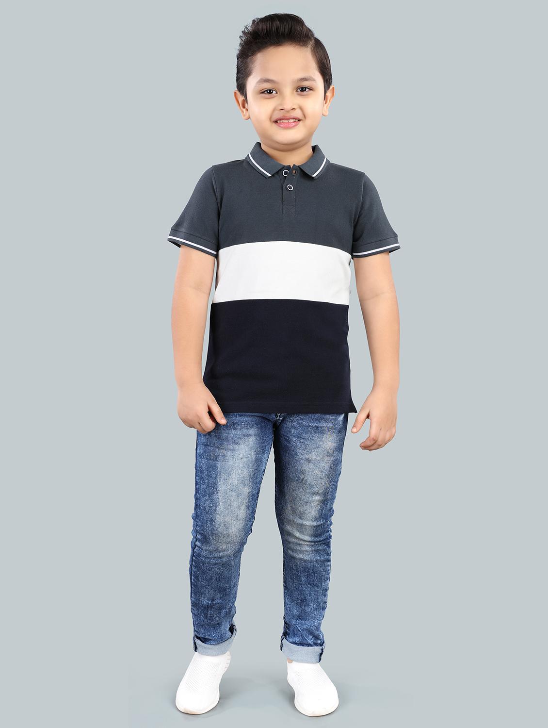 boys color block cotton polo t-shirt - 21073203 - Standard Image - 3