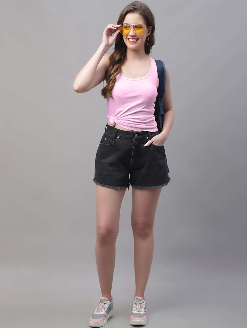 pink cotton tank top - 21073653 - Standard Image - 3
