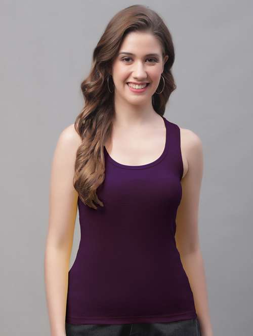 purple cotton tank top  - 21073655 -  Standard Image - 0