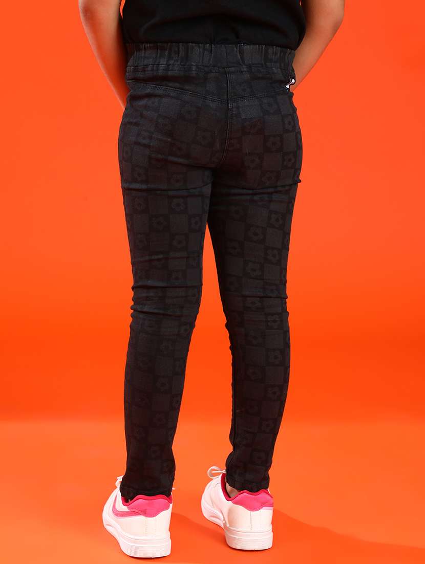 girls printed slim fit jegging - 21073828 -  Standard Image - 3