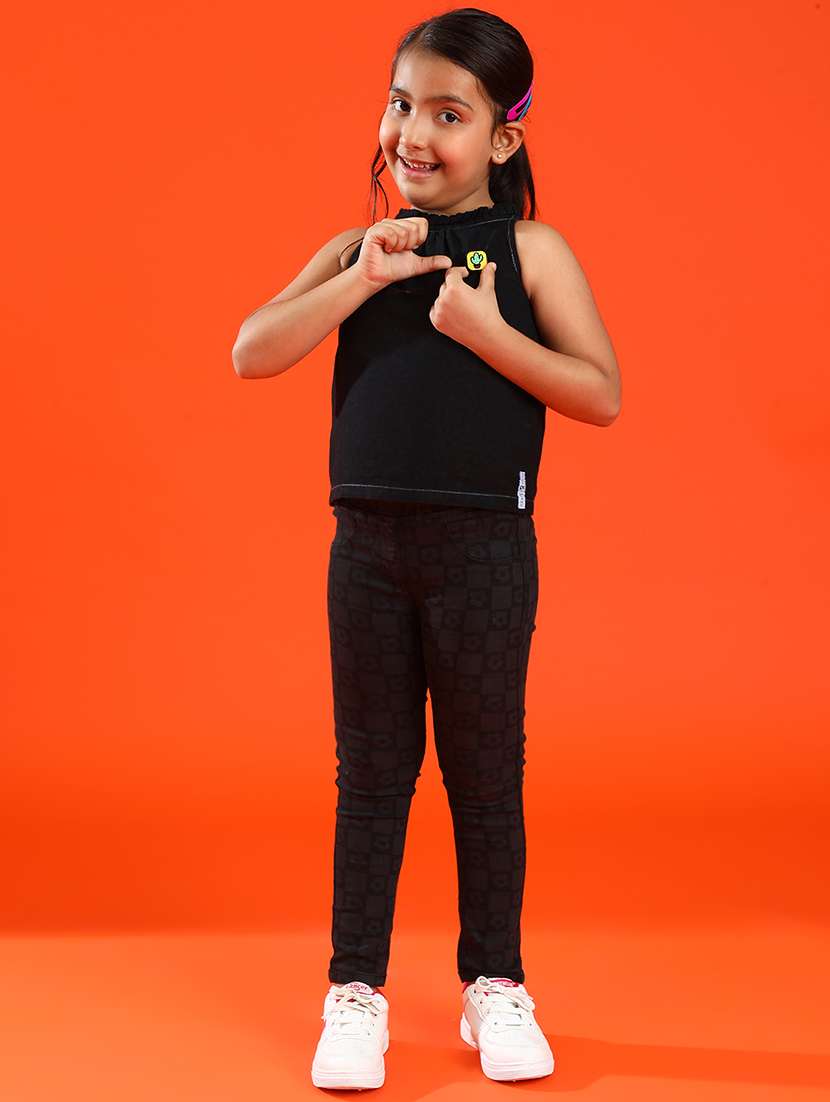 girls printed slim fit jegging - 21073828 -  Standard Image - 5