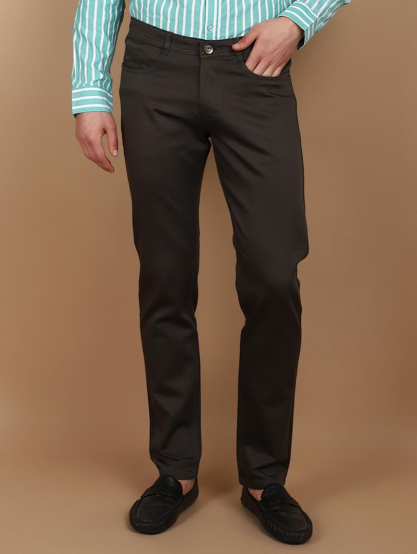olive cotton chinos casual trousers - 21073938 - Zoom Image - 0