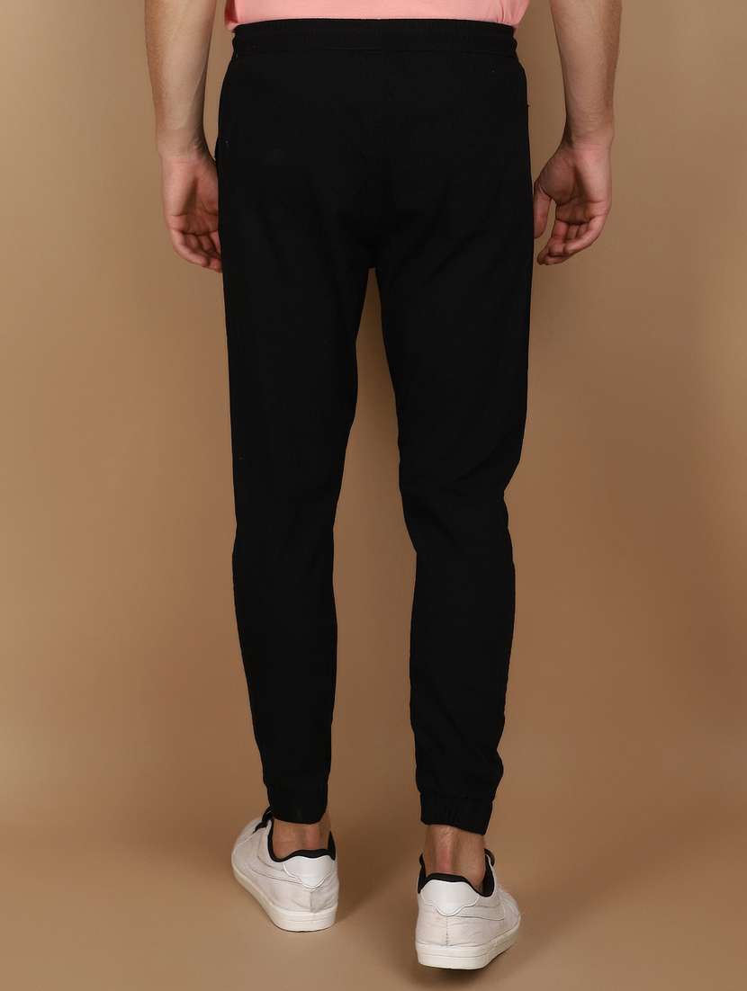 men solid mid rise jogger - 21073947 -  Standard Image - 3
