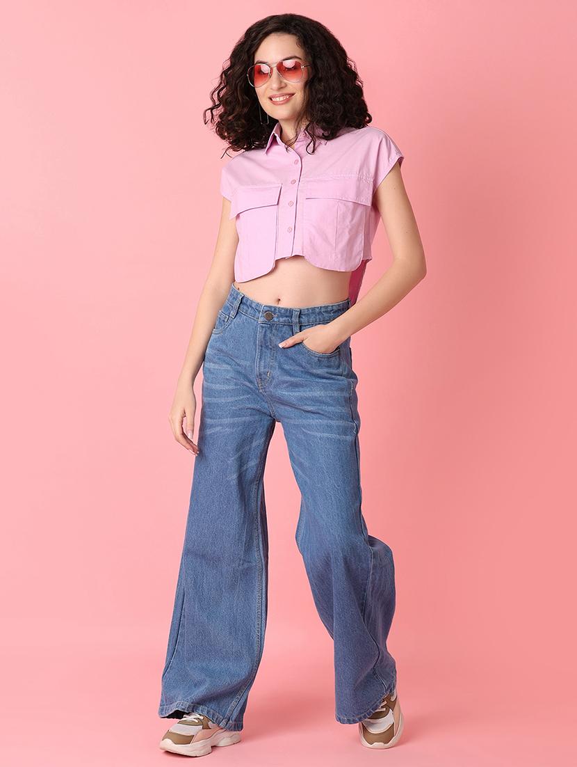 lavender solid regular shirt - 21073954 - Standard Image - 3