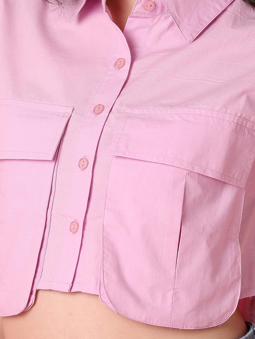 lavender solid regular shirt - 21073954 - Standard Image - 5