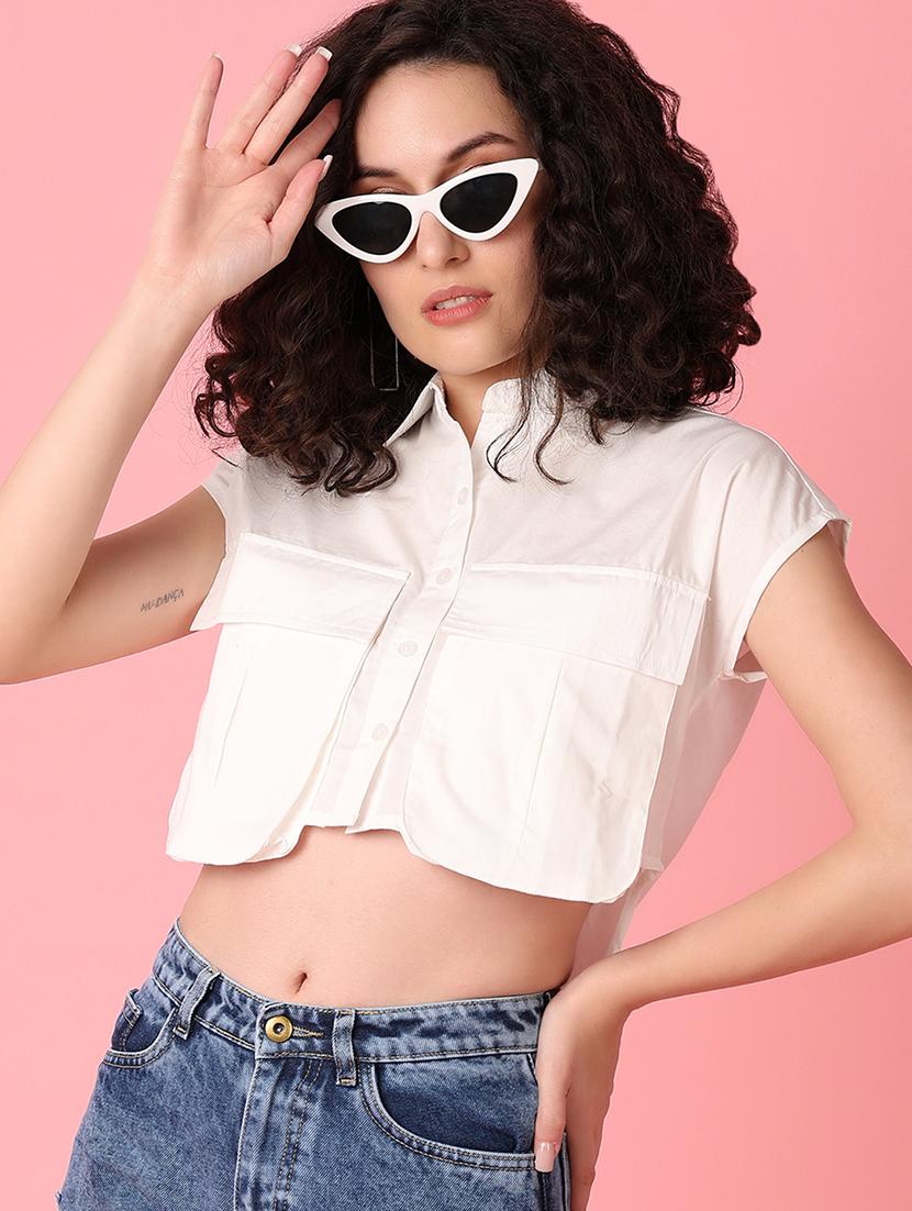 white solid regular shirt - 21073958 - Standard Image - 3