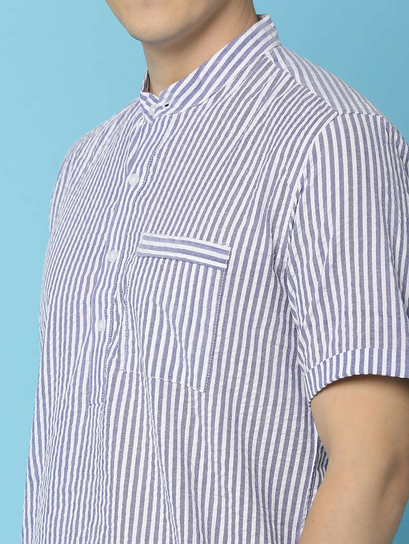 men striped cotton casual shirt - 21073971 -  Standard Image - 5