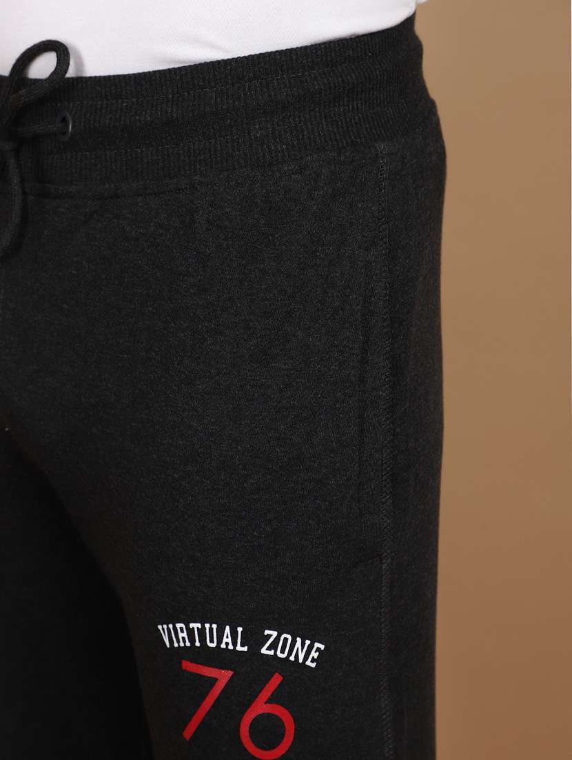 men placement print mid rise full length jogger - 21074027 -  Standard Image - 5