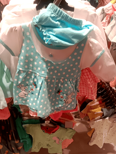 light blue single jersey frock - 21074028 - Zoom Image - 0