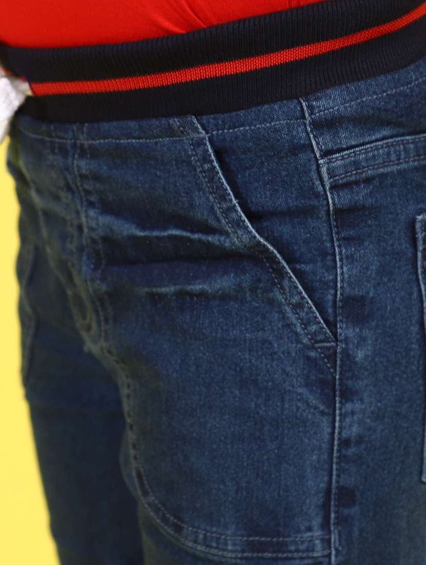 boy solid mid rise plain jean - 21074037 -  Standard Image - 5