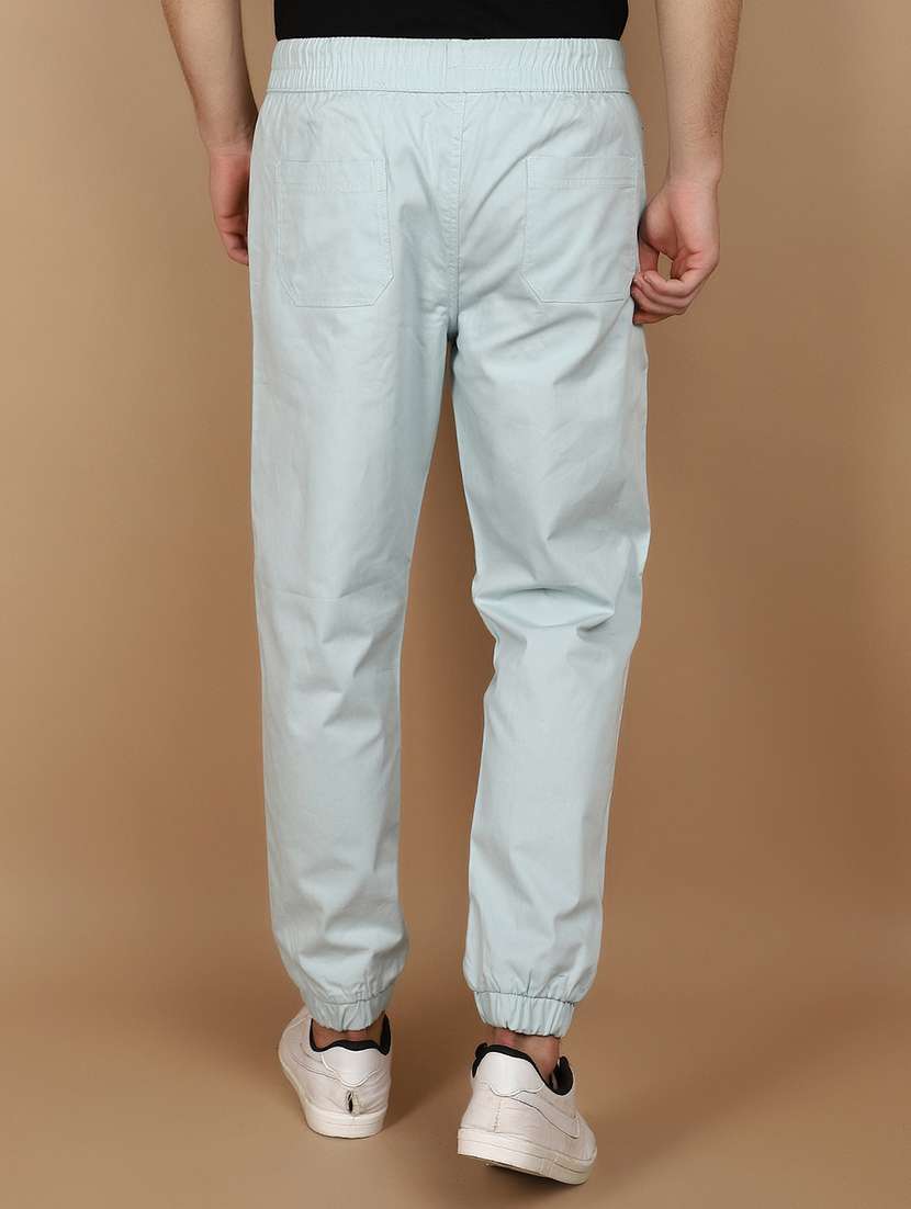 men solid mid rise jogger - 21074043 -  Standard Image - 3