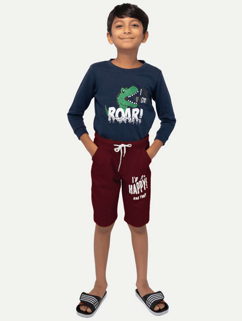 boys typographic casual shorts - 21074416 - Standard Image - 3