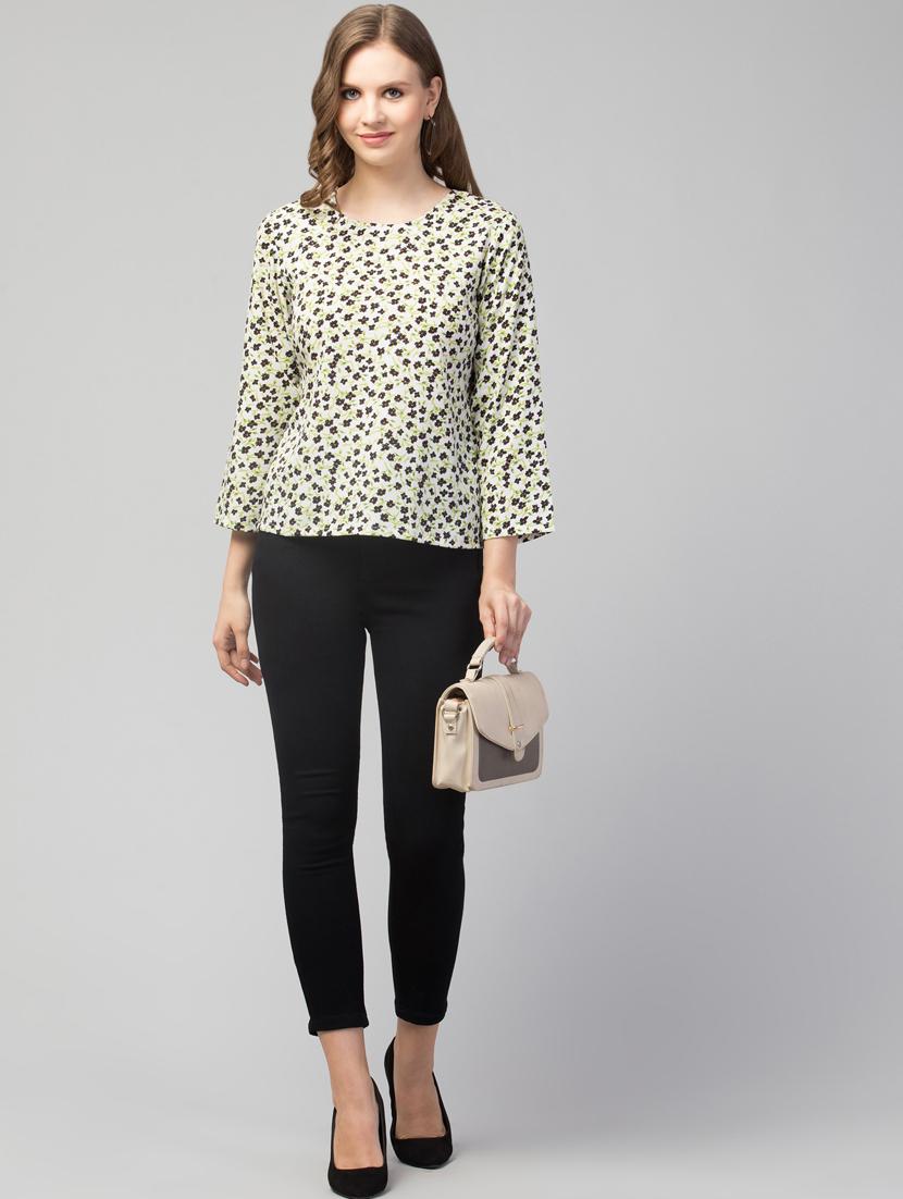 women white floral printed regular top - 21074458 - Standard Image - 3