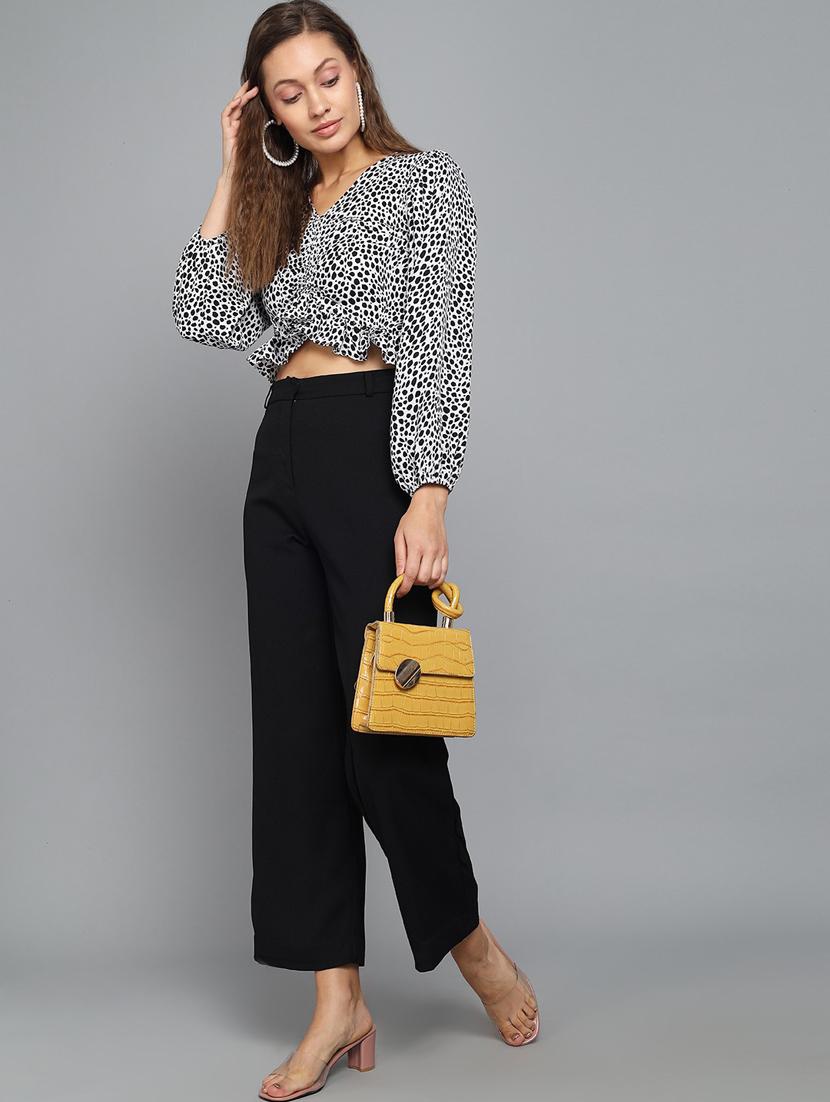 women white printed detailed crop top - 21074538 - Standard Image - 3