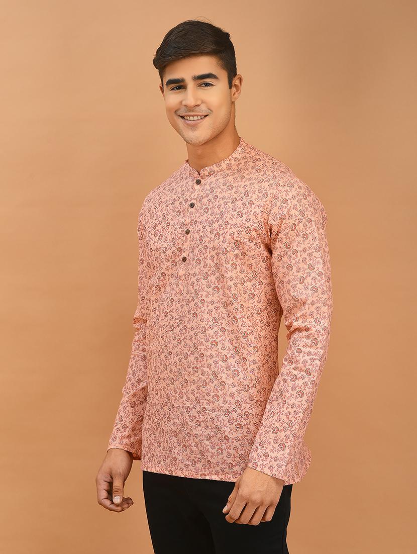 men printed short kurta - 21074775 - Standard Image - 3