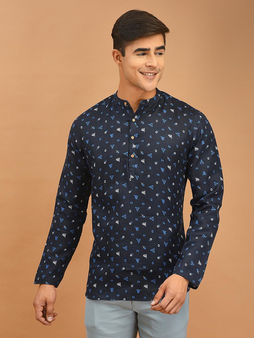 men printed short kurta - 21074820 - Zoom Image - 0