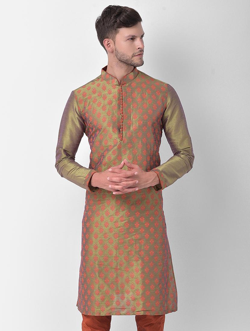 men mandarin neck long sleeves kurta - 21075461 -  Zoom Image - 0