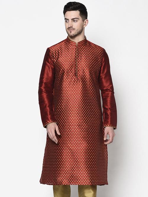 men mandarin neck printed long kurta - 21075492 -  Standard Image - 0