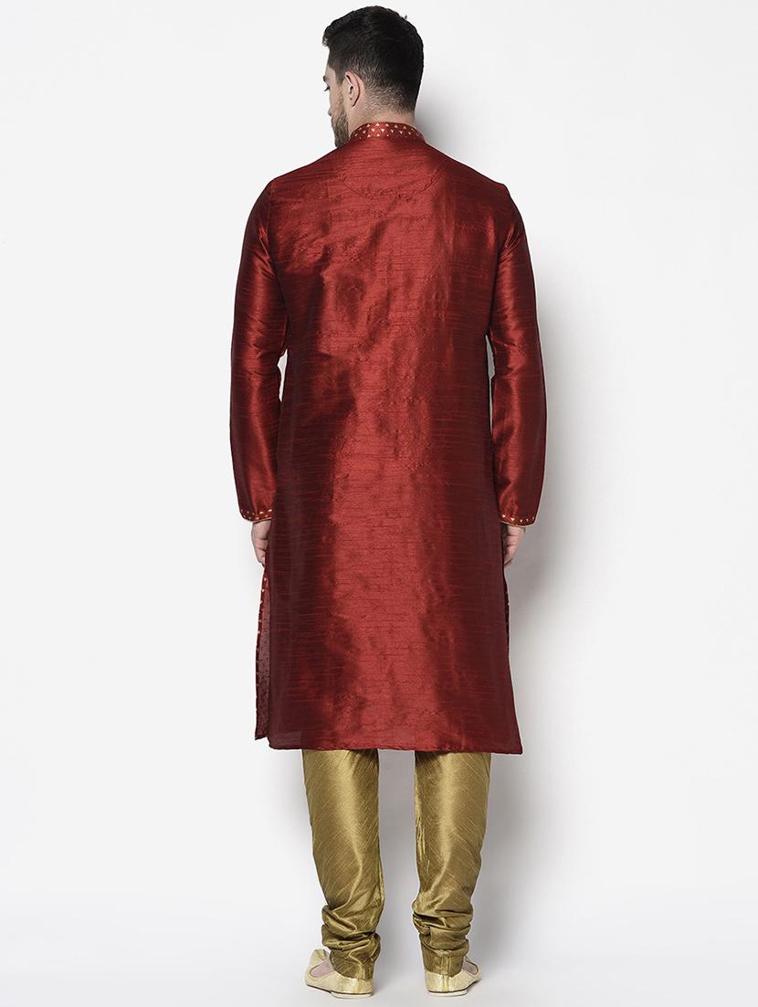 men mandarin neck printed long kurta - 21075492 - Standard Image - 3