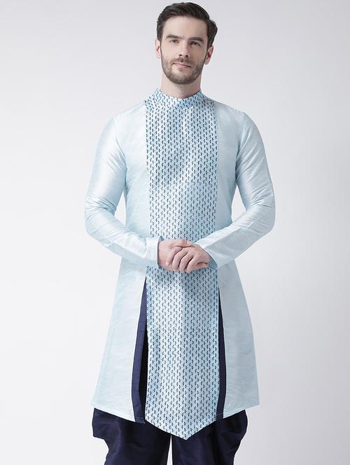 men mandarin neck long sleeves kurta - 21075550 - Standard Image - 0