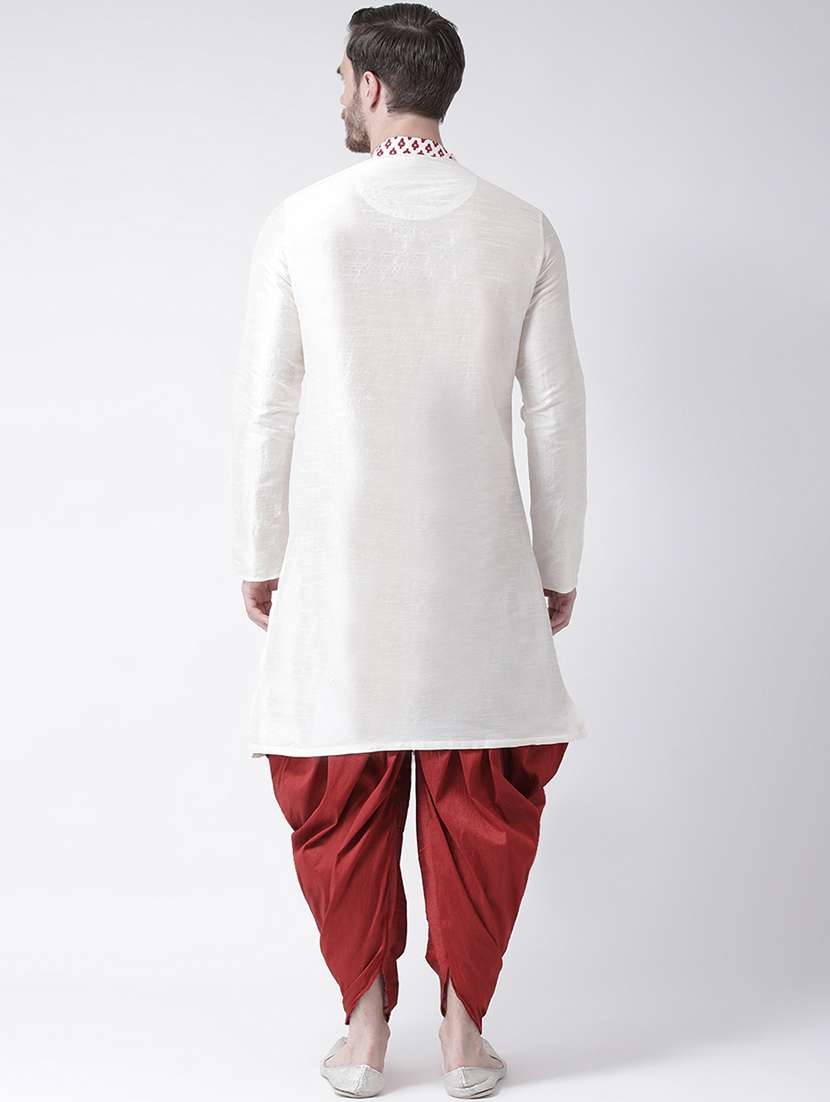 men mandarin neck long sleeves kurta - 21075596 - Standard Image - 3