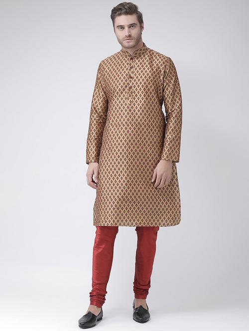 men mandarin neck printed long kurta - 21075822 -  Standard Image - 0