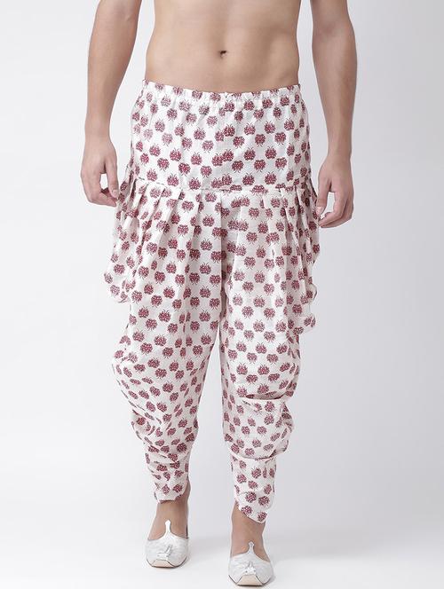 men printed mid rise dhoti - 21076184 - Standard Image - 0